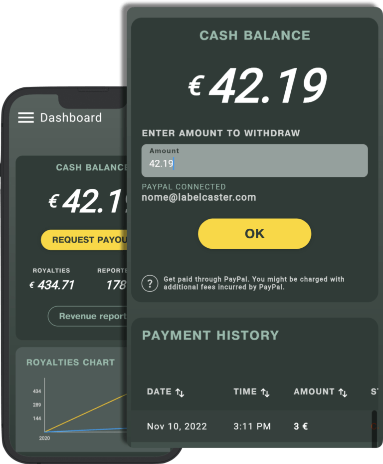 Request payment right from the app anytime you like